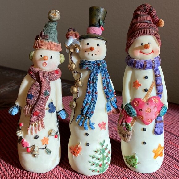 Three Adorable Holiday Snowmen - Picture 1 of 12